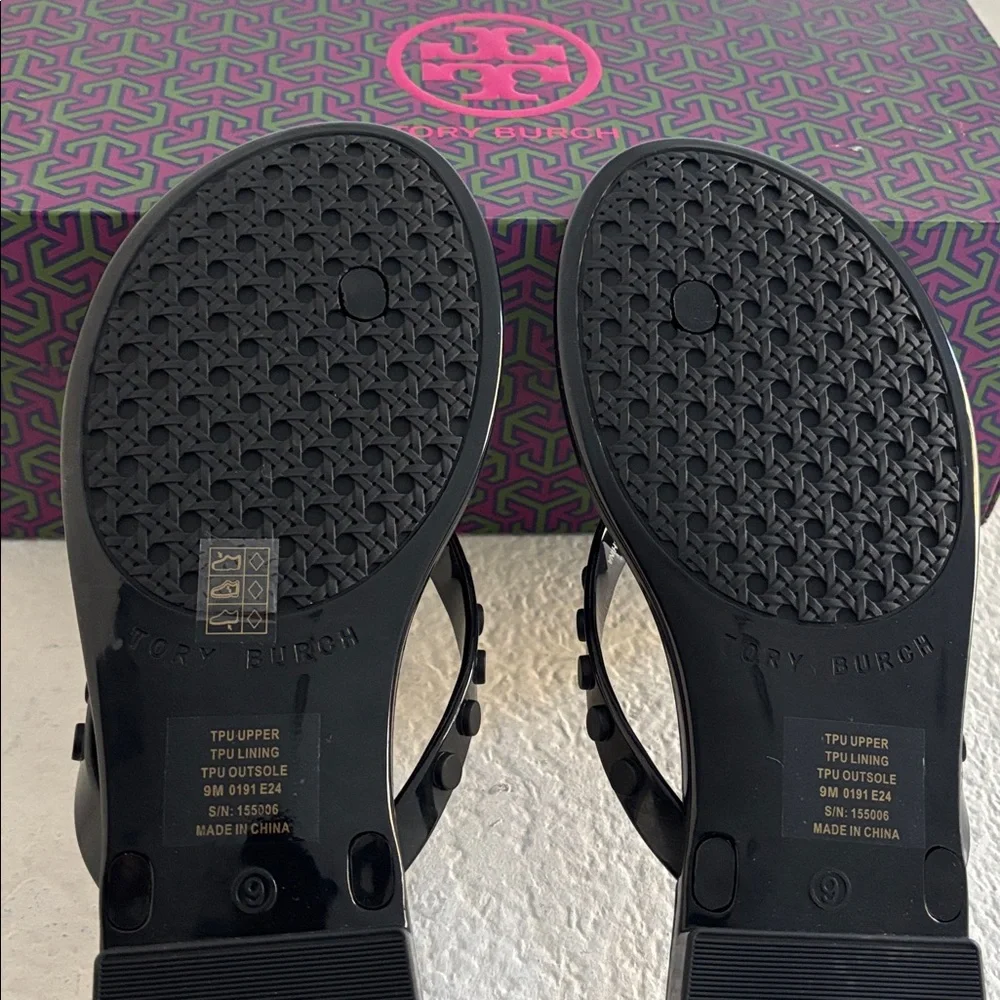 Tory Burch Studded Jelly Flip Flops